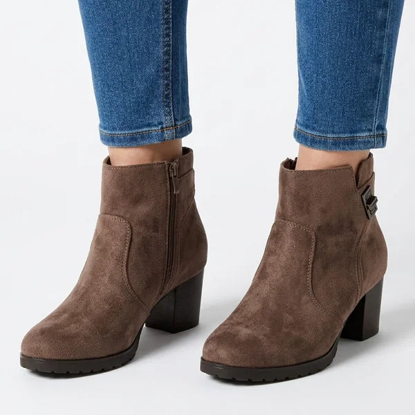 Rita - Strap Block-Heel Ankle Boots