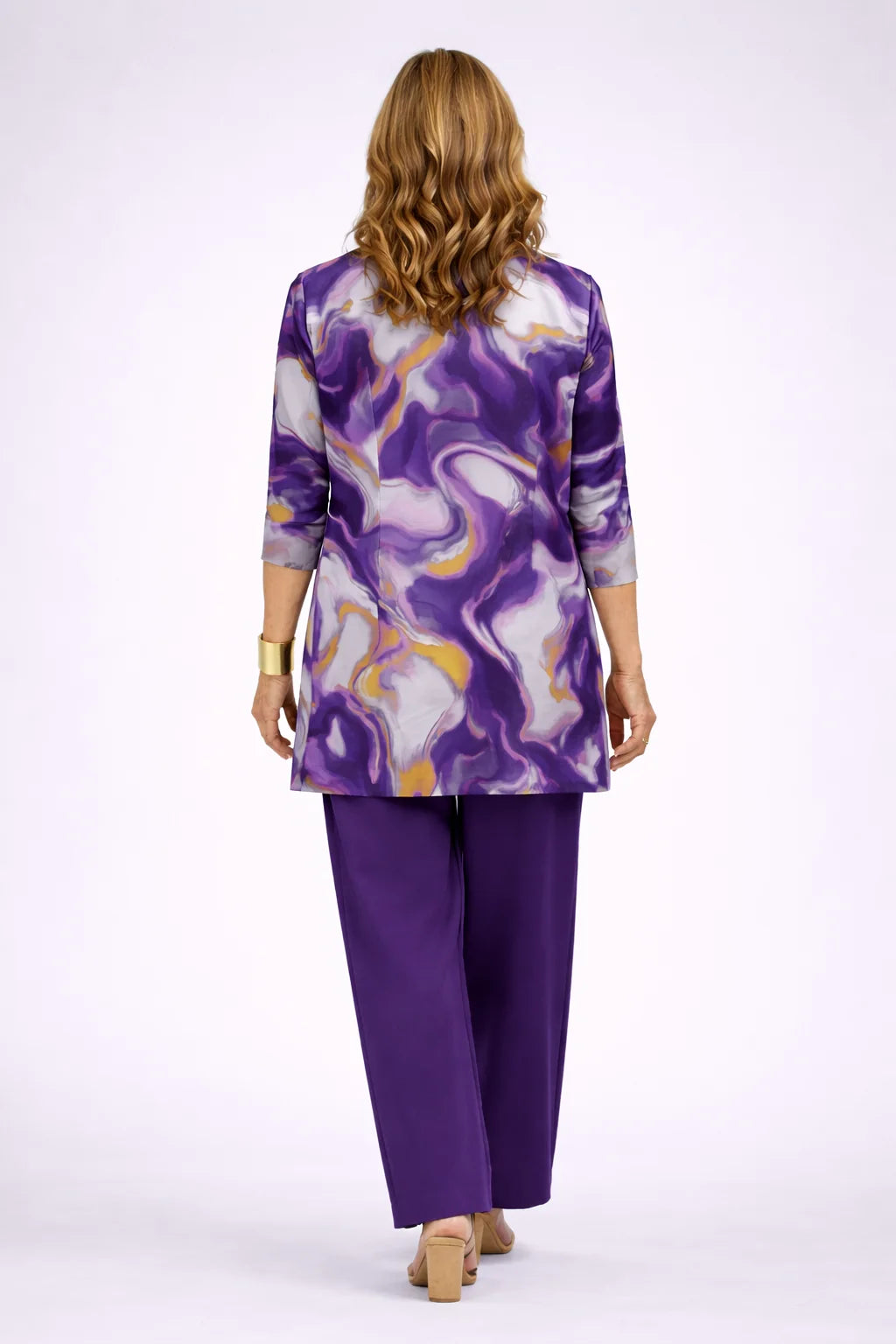 Jackie - Swirl-Print Three-Piece Pant Set