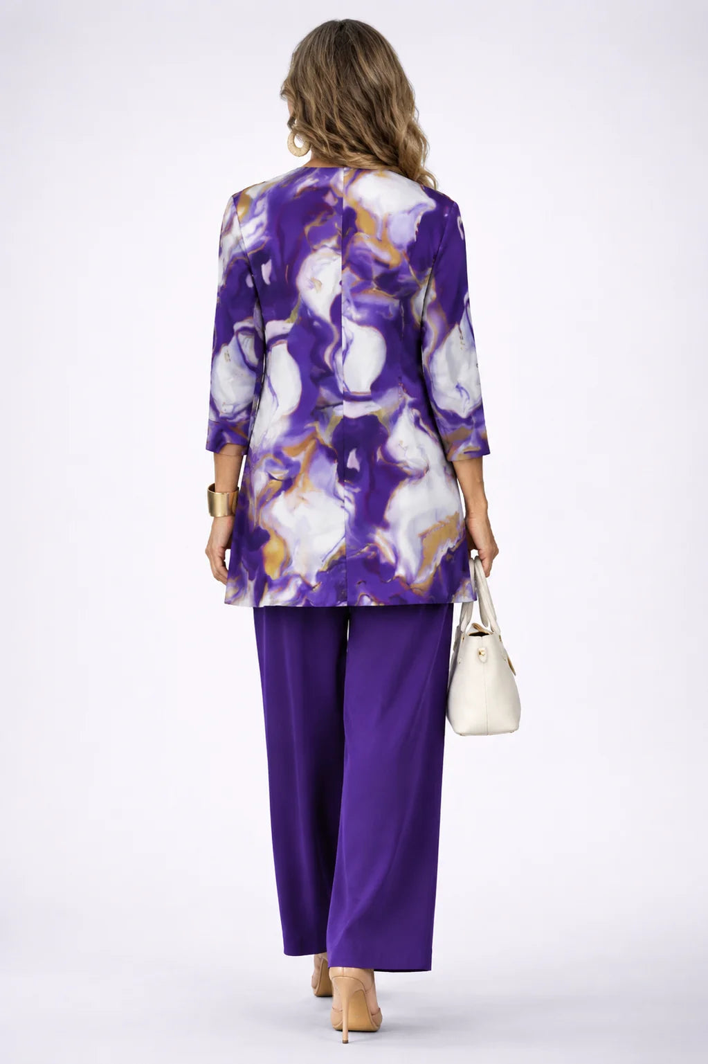 Loretta - Swirl-Print Three-Piece Pant Set