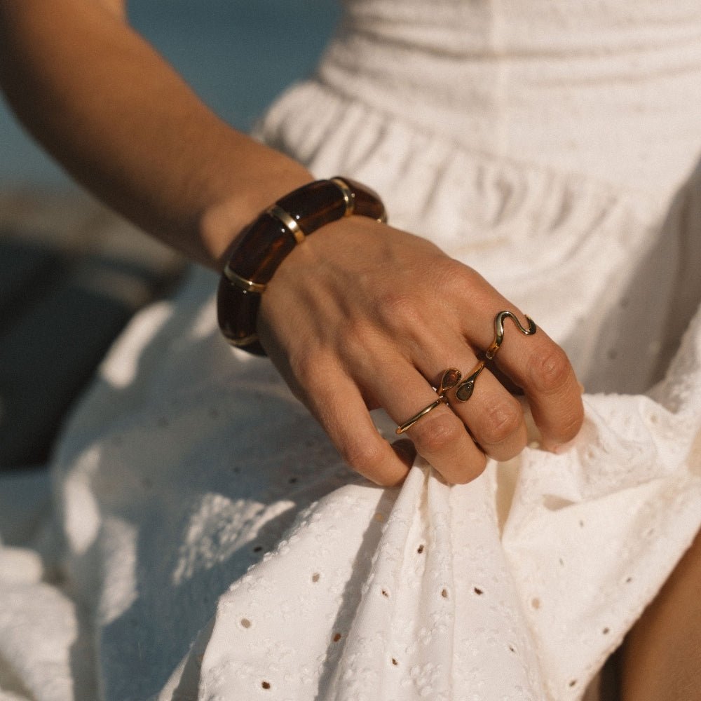 Sadie - Tiger's Eye Wrap Ring
