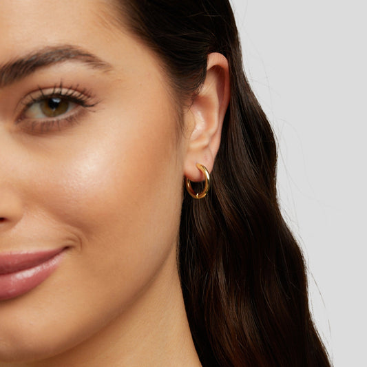 Stella - Set of Three Gold Hoop Earrings