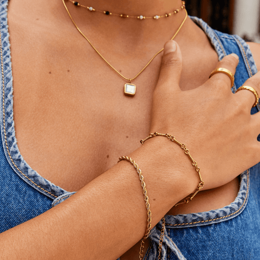 Elena - 18k Braided Gold Bracelet