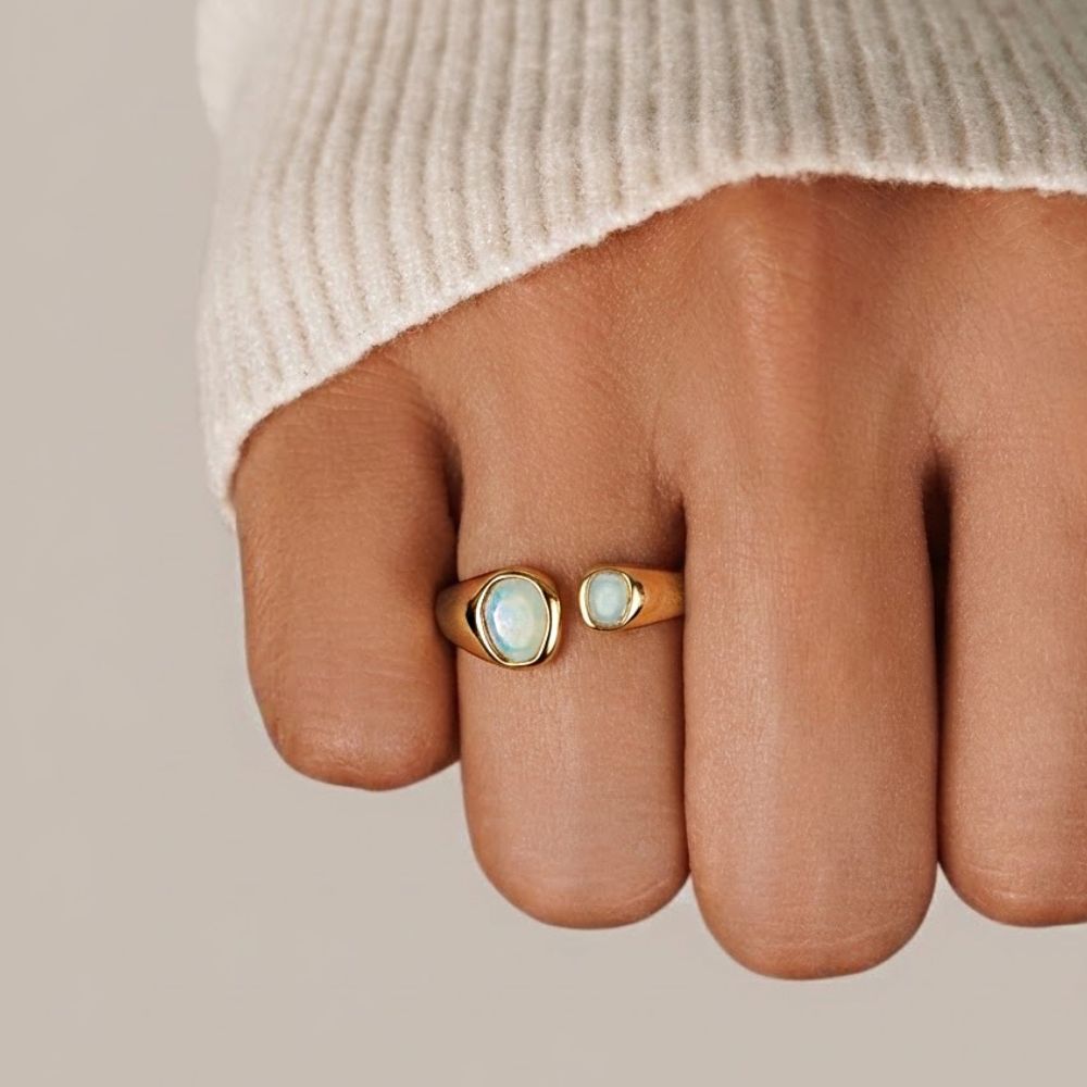 Clara - Vintage Aquamarine Wrap Ring