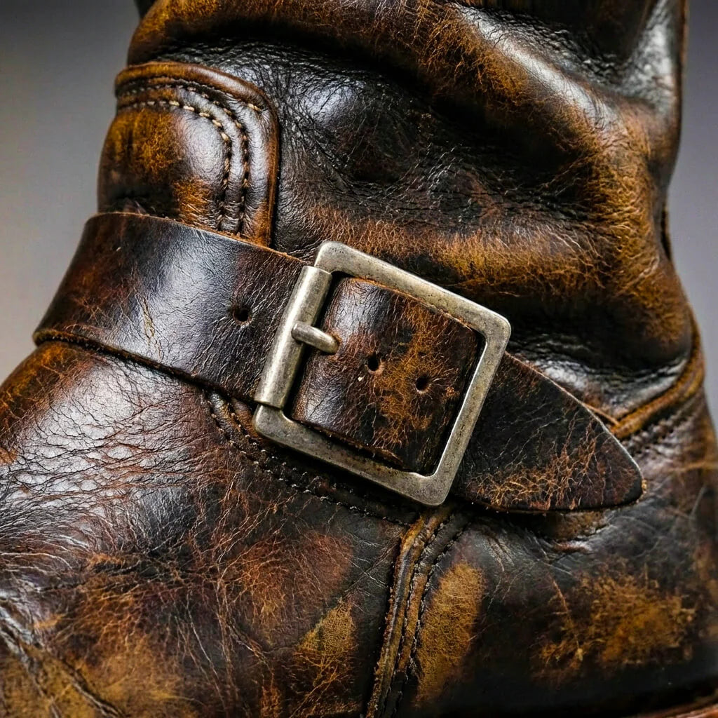 Jolene - Vintage Leather Buckle Boots