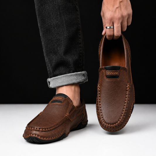 Wade - Handcrafted Genuine Leather Loafers - view 2