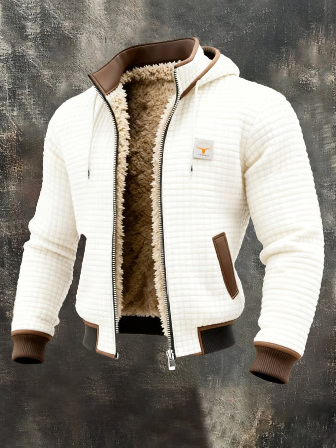 Brett - Waffle-Knit Hooded Jacket