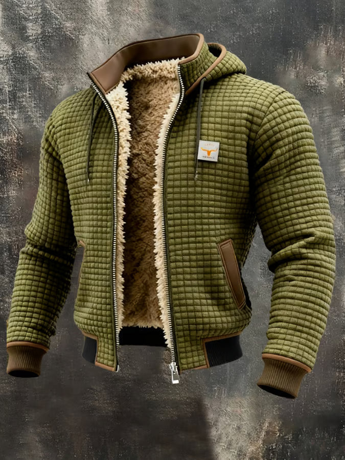 Brett - Waffle-Knit Hooded Jacket
