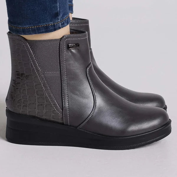 Debbie - Zip Platform Comfort Ankle Boots