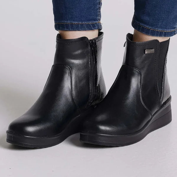 Debbie - Zip Platform Comfort Ankle Boots