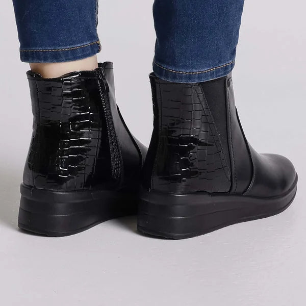Debbie - Zip Platform Comfort Ankle Boots