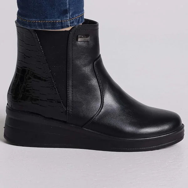 Debbie - Zip Platform Comfort Ankle Boots