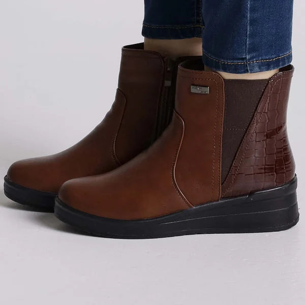 Debbie - Zip Platform Comfort Ankle Boots