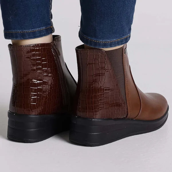 Debbie - Zip Platform Comfort Ankle Boots
