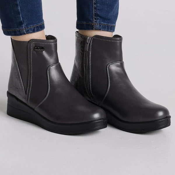Debbie - Zip Platform Comfort Ankle Boots